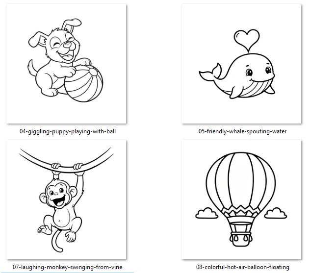 Happy Joys: A Delightful Coloring Book for Children