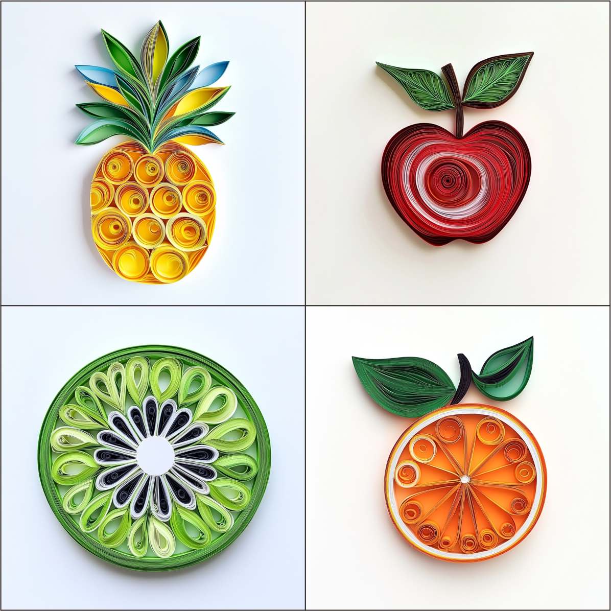 Fruits Decoration Clipart Paper Quilling Art for card decorations