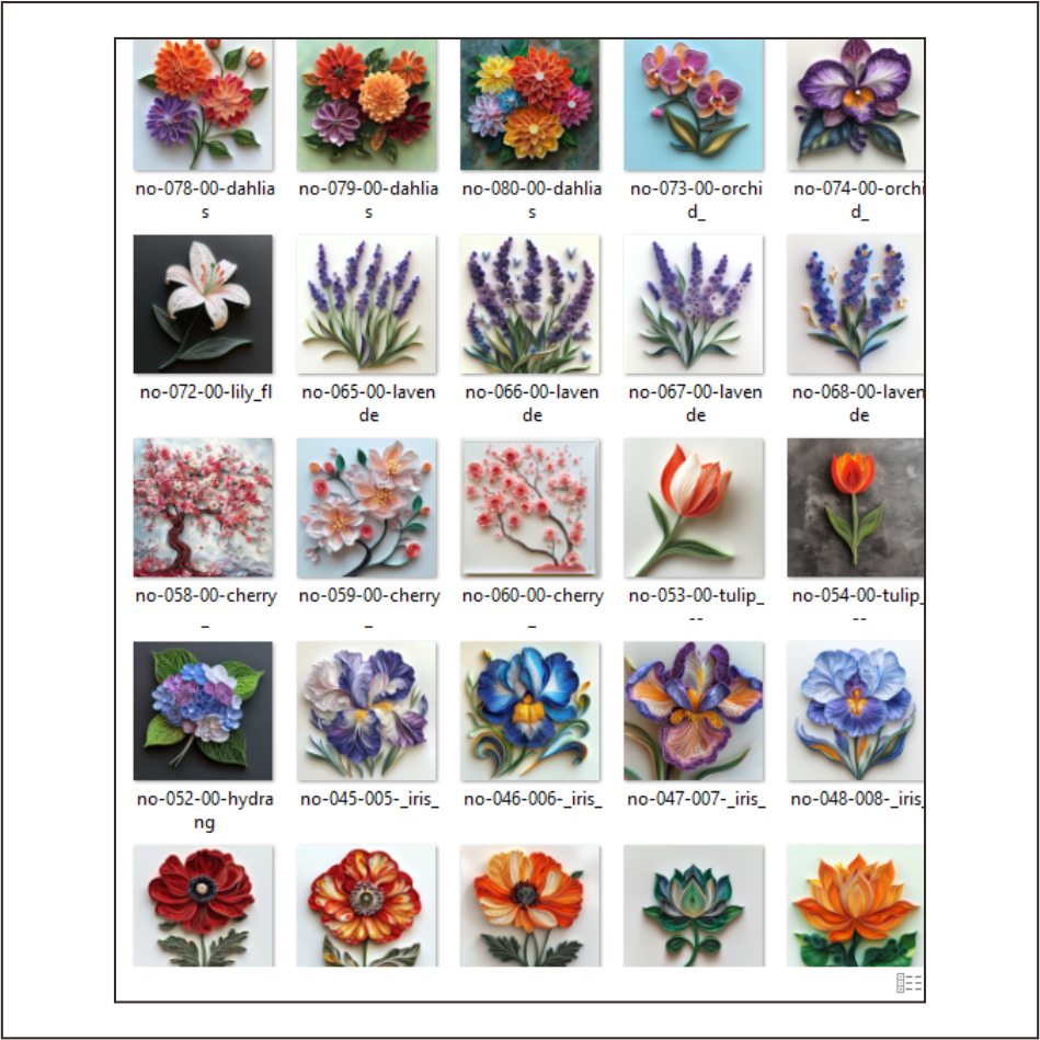 Flowers Clipart Paper Quilling Art for decorations