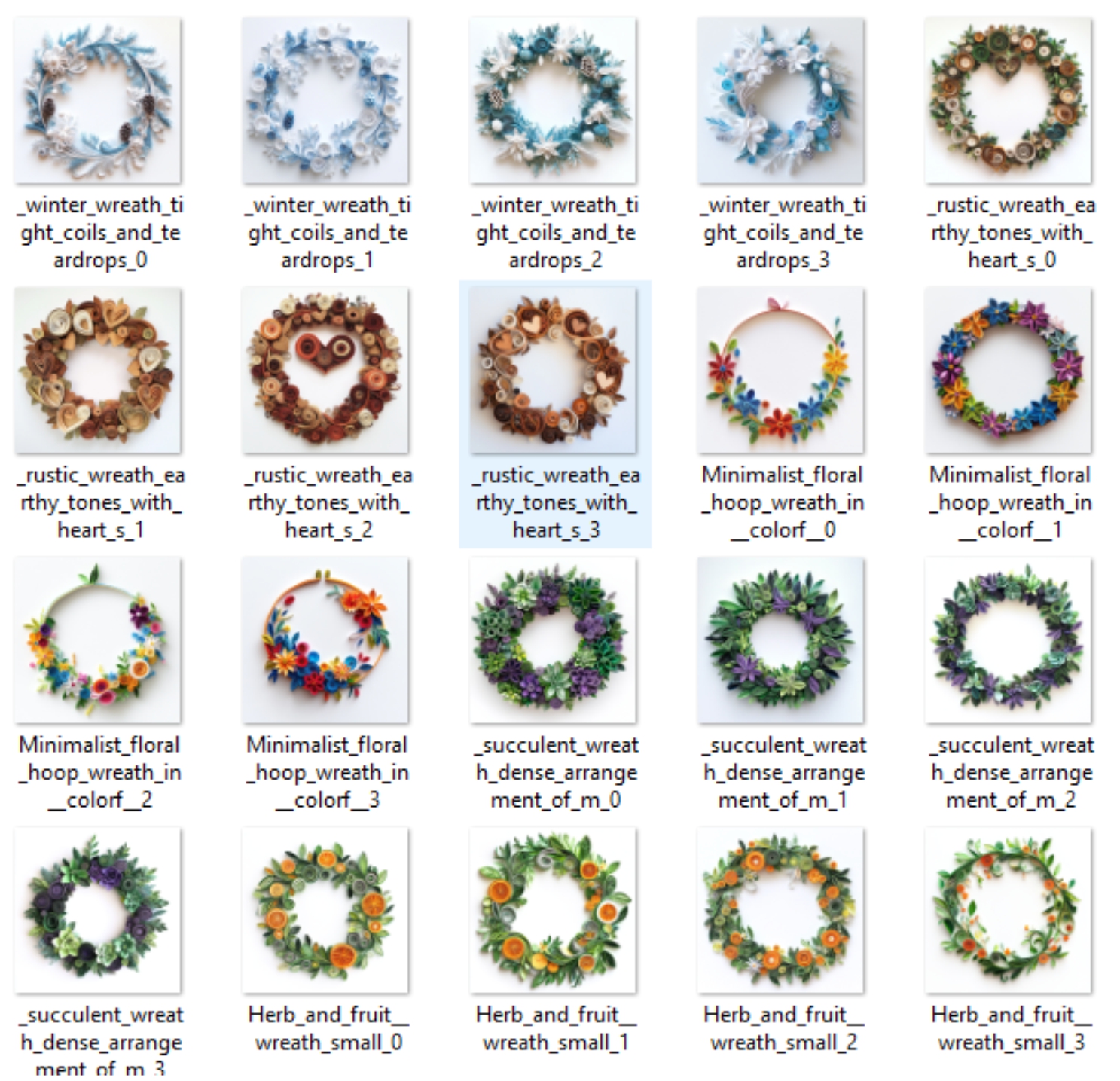 Christmas Wreath Unique Clipart Paper Quilling Art