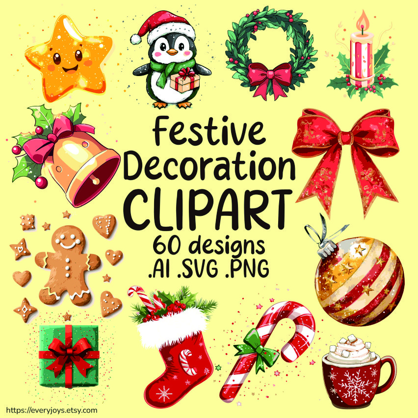 Festive decoration Clipart Art cute clipart
