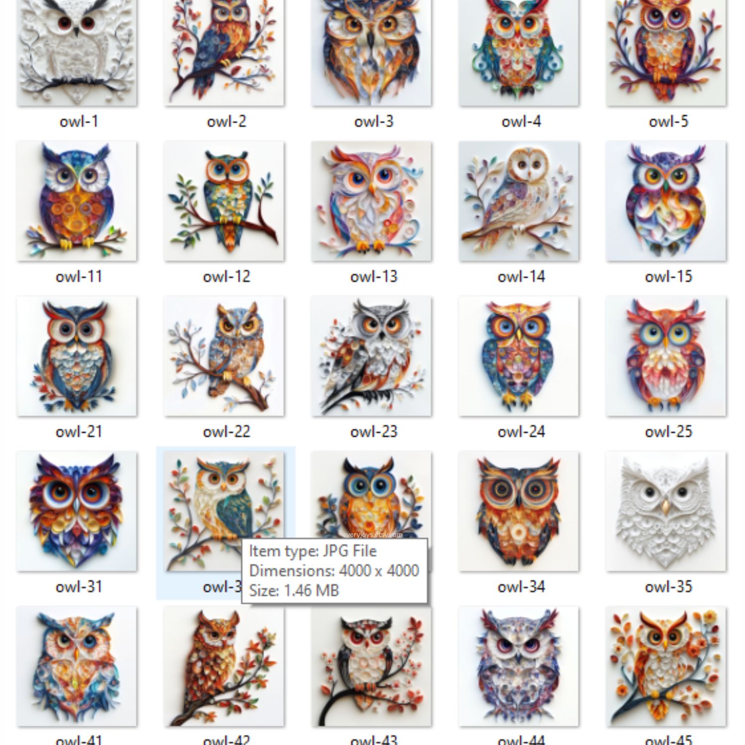 Beautiful OWL Paper Quilling Art Style card decorations