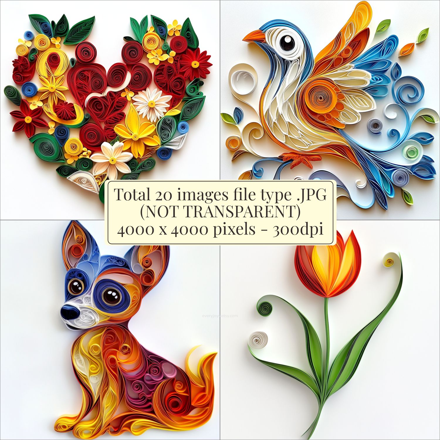 Paper Quilling Random Images Art quilling Style