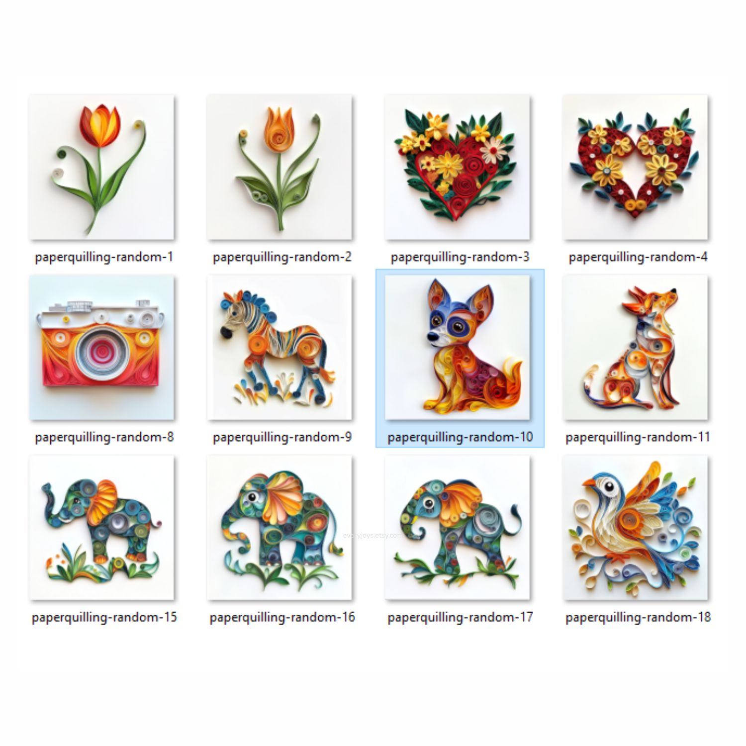 Paper Quilling Random Images Art quilling Style