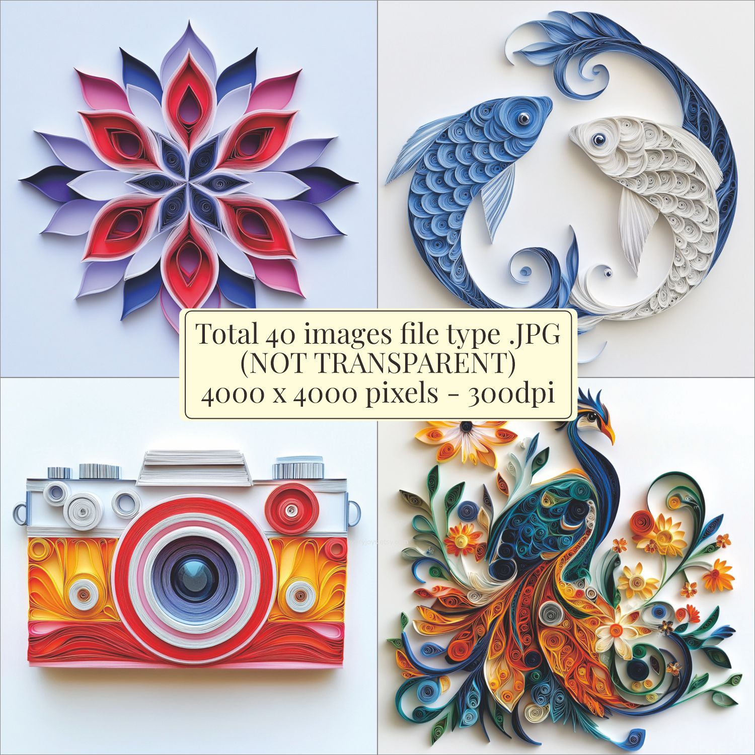 40 Quilling Art Style Clipart Random images